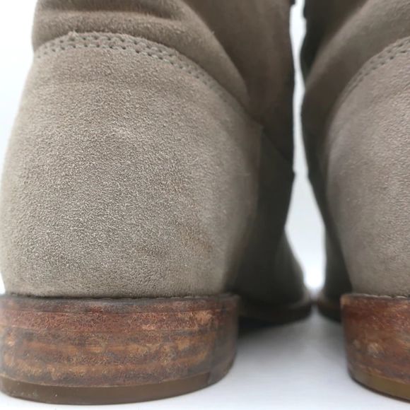 Isabel Marant Crisi Ankle Boots Taupe Gray Suede Size 38 Hidden Wedge Booties - Picture 10 of 12